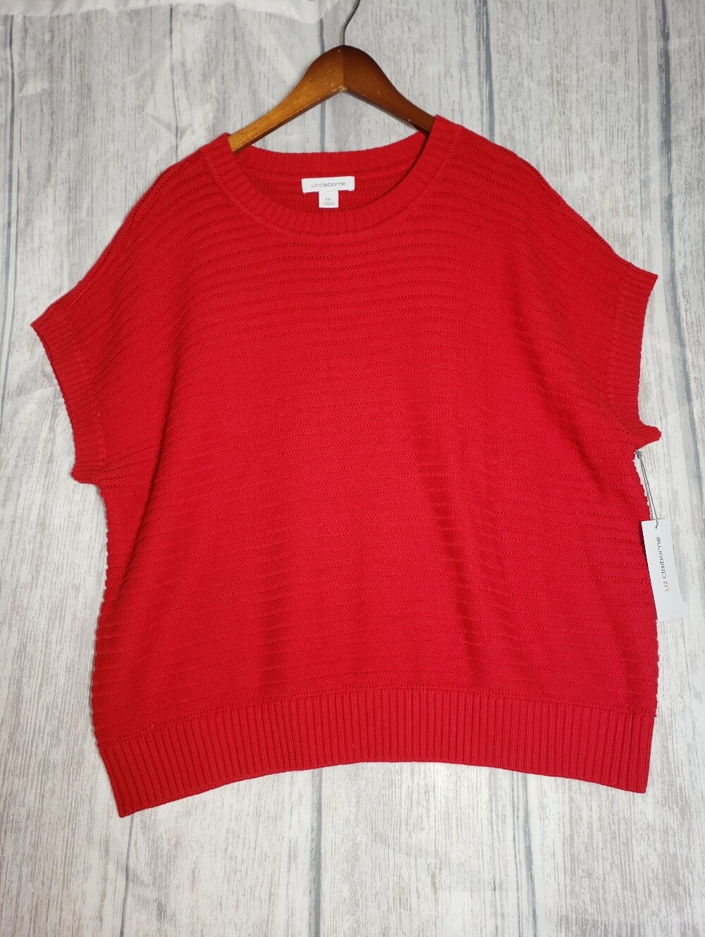 Liz Claiborne short-sleeve pullover sweater vest New! Sz XXL